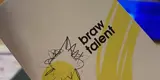 braw talent logo on a booklet